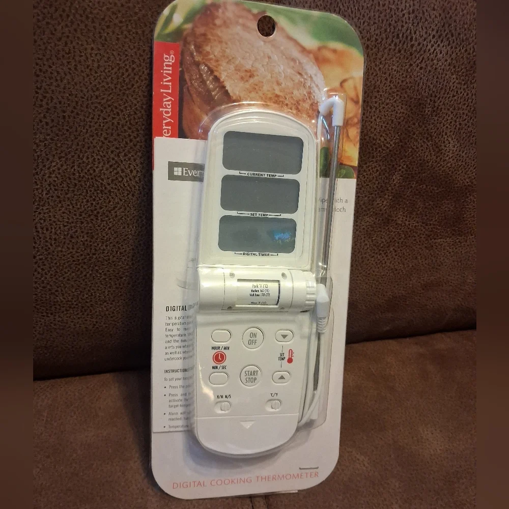 Everyday Living Digital Cooking Thermometer - White